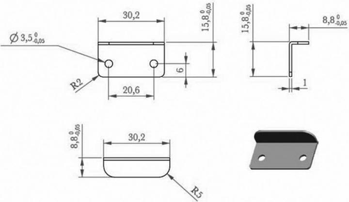 Image du produit Siso Gâche à équerre (1 pcs)