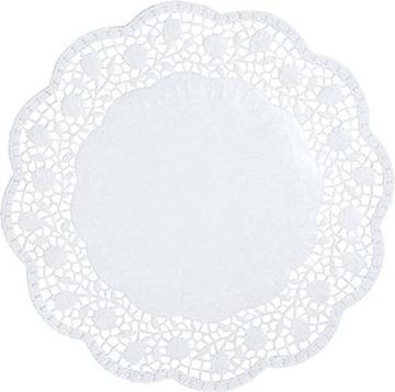 Actual product image Papstar Cake lace, round, diameter: 200 mm, white embossed lace paper, 40 gsm, FSC-certified
