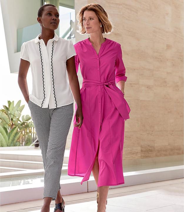Image du produit Anne Weyburn Midikleid aus reiner Baumwolle (38)