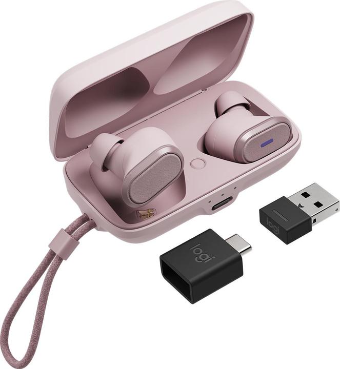 Immagine prodotto Logitech Zona True Wireless - ROSE - EMEA (ANC, 12 h, Senza fili)
