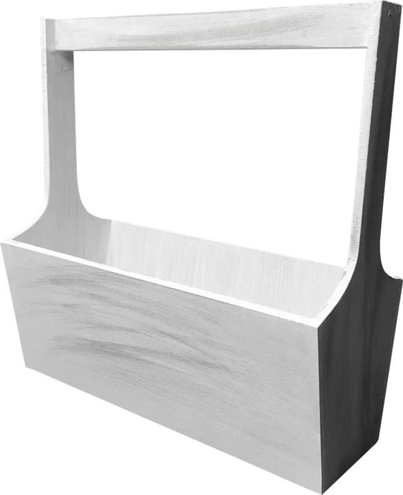 Actual product image Natura Punto Wooden box with elongated handle, white (30 x 12 x 30 cm)