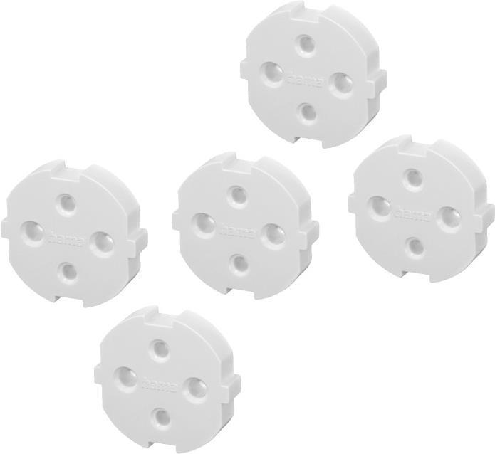 Actual product image Hama Touch protection inserts for sockets, without gluing, baby-proof, 5 pieces, white