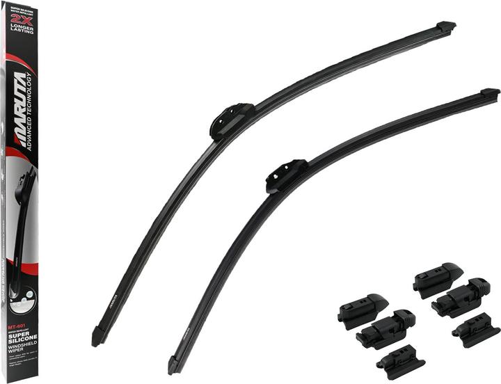 Actual product image Maruta Windscreen wiper SET 700 mm / 650 mm for windscreen, aero-dynamic optimised wiper blades made of wa