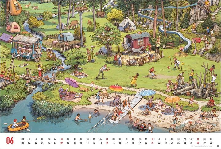 Produktbild Göbel & Knorr Wimmelbilder Edition Kalender 2026 (58 x 39 cm, Deutsch)