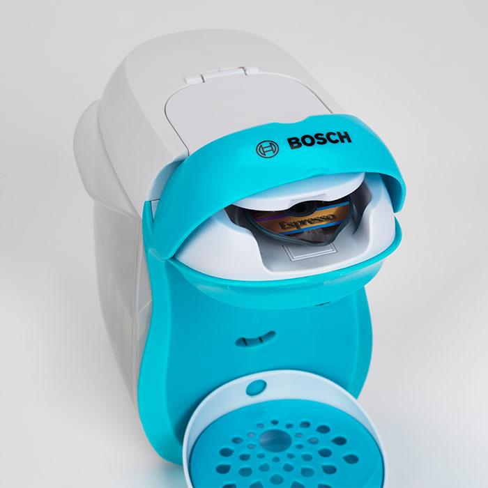 Image du produit Theo Klein 9520 Bosch Cafetière électrique Tassimo "Happy" I Avec bruitage, possibilité de remplissage d'eau e