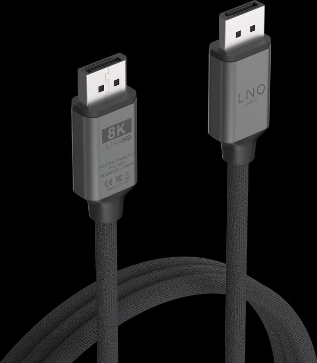 Produktbild LINQ Connects DisplayPort Stecker -> DisplayPort Stecker LQ48025 grey (2 m, DisplayPort)