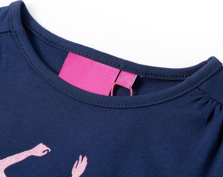 Produktbild VidaXL Kinder-Langarmshirt Marineblau 104,Material: 95 % Baumwolle (104)