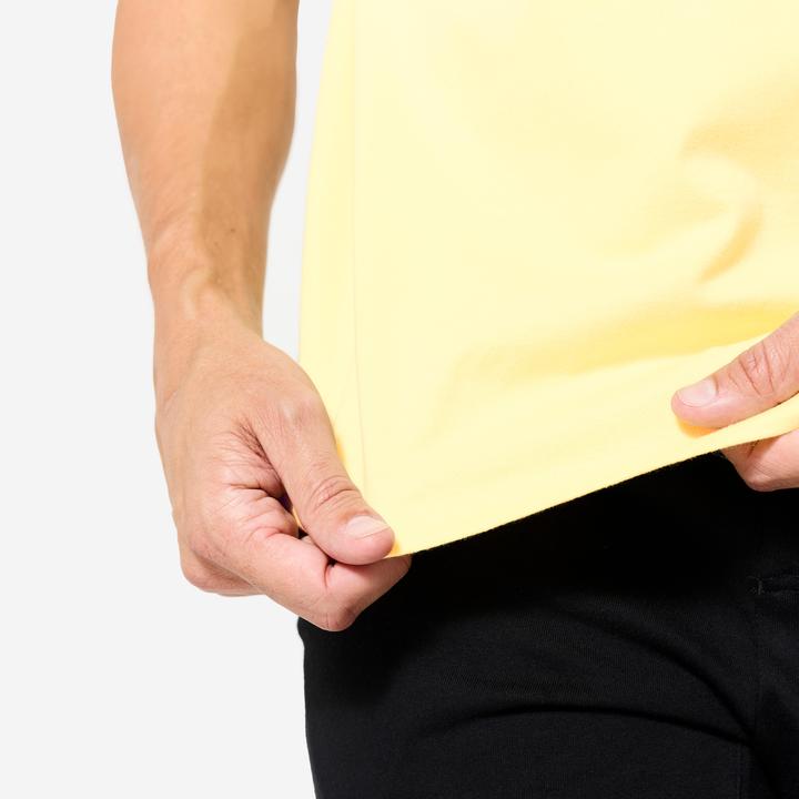 Actual product image Domyos Men's breathable T-shirt - pastel yellow (S)