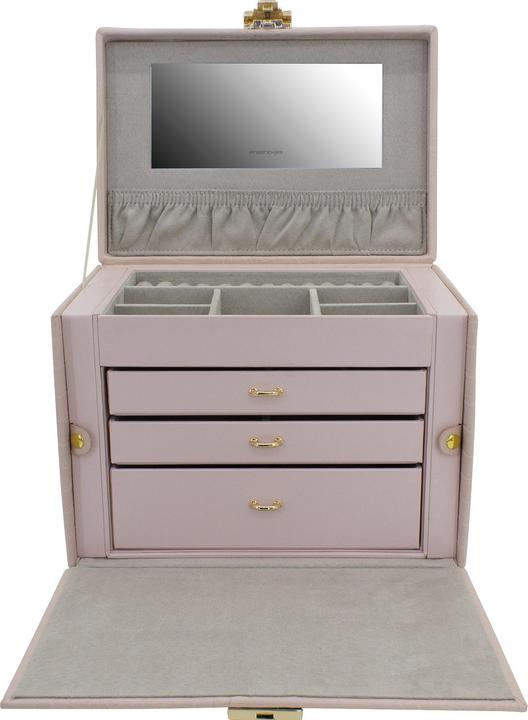 Produktbild Friedrich Modern antique pink jewelry box with crocodile pattern Caiman 20136-4