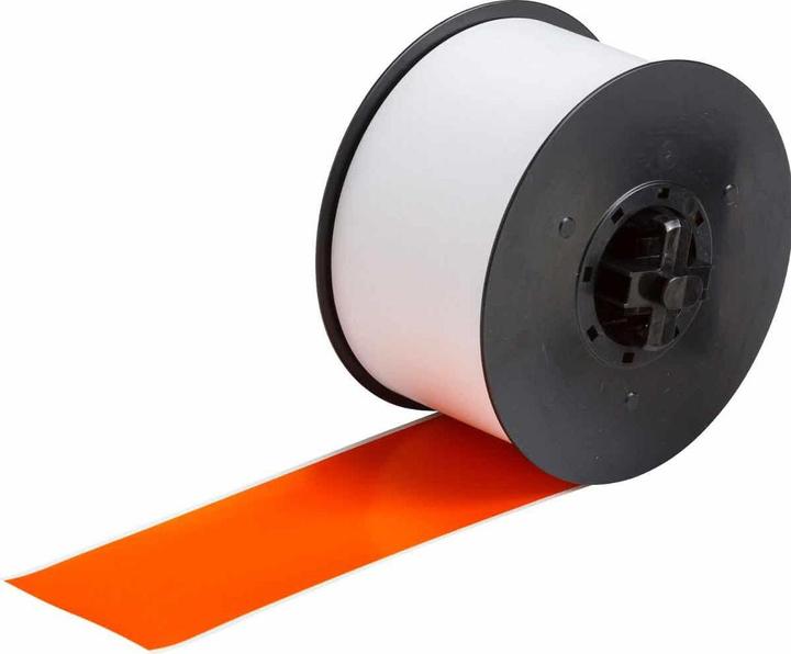 Produktbild Brady B-7569, Standard Vinylband, Orange, glänzend, 57.00 mm x 35.00 m, permanent, Endlos, f. Mini