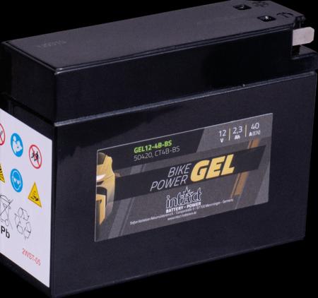 Image du produit Intact GEL12-4B-BS Bike-Power GEL 2.3Ah batterie de scooter (DIN 50420) YT4B-BS (12 V, 2.30 Ah, 40 A)