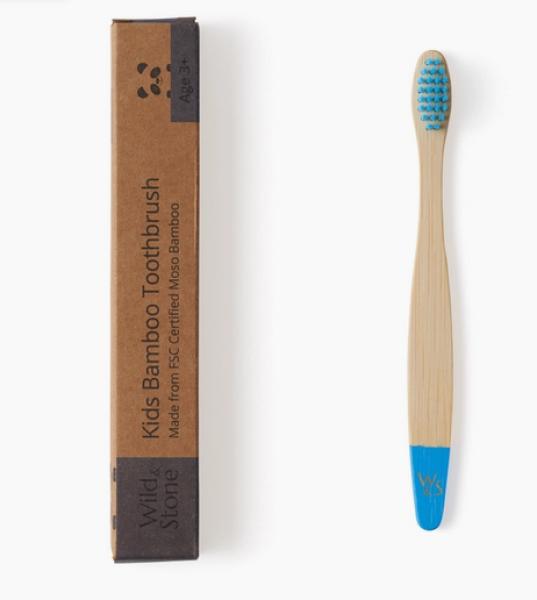 Immagine prodotto Wild and Stone Spazzolino per bambini in bambù blu (Morbido, 1 x)