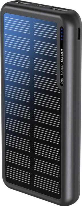 Actual product image Boompods Obi 10,000mAh Solar Powerbank - Black (10000 mAh)