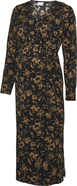 Mamalicious Normal geschnitten V-Ausschnitt Schmale Ärmel Midikleid Kleid