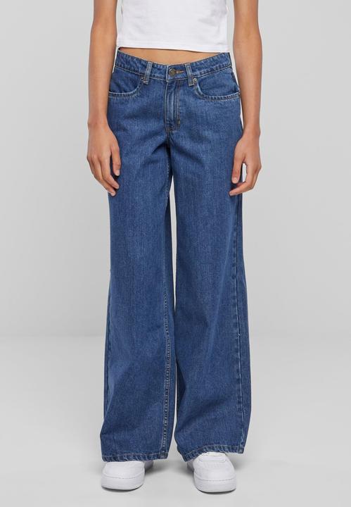 Produktbild Urban Classics Ladies Mid Waist Wide Denim (29)