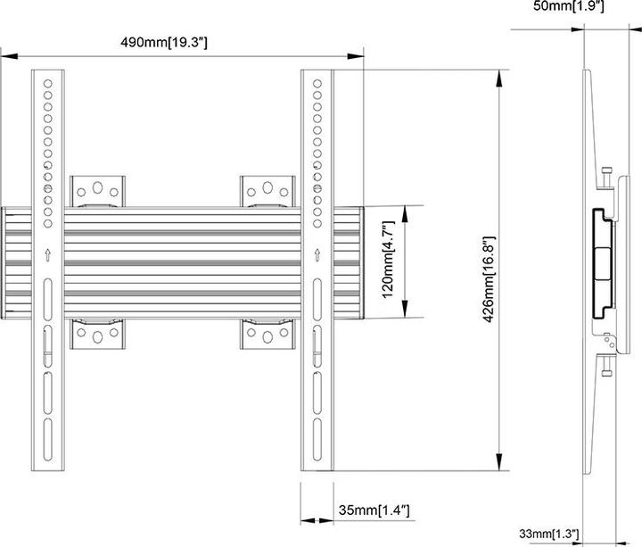 Produktbild Multibrackets Wandhalter fix, 40"-65", VESA 100x100-400x400