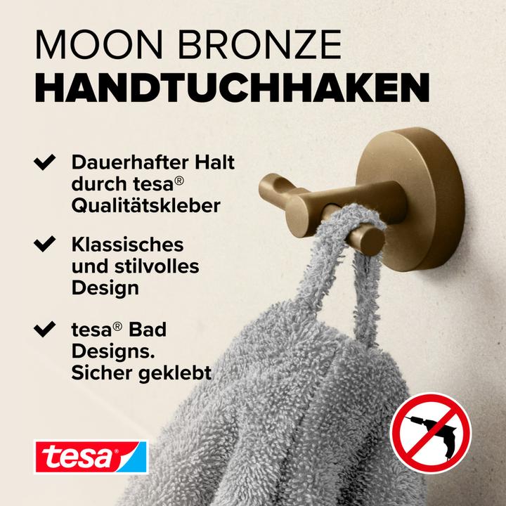 Produktbild tesa ® MOON Bademantelhaken in Bronze