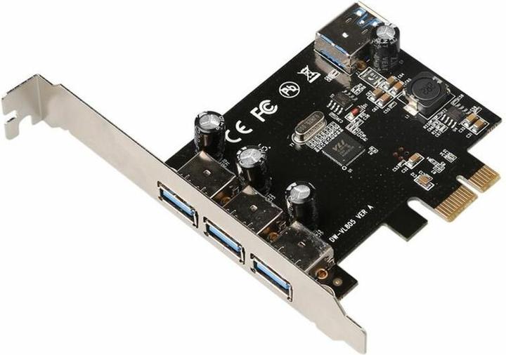 Produktbild MicroConnect 3+1 port USB 3.0 PCIe card