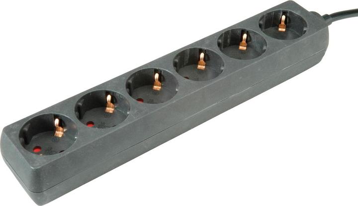 Produktbild Roline 6fach Steckdosenleiste ohne Schalter schwarz 3m (6 x, CEE 7/3, 3 m)