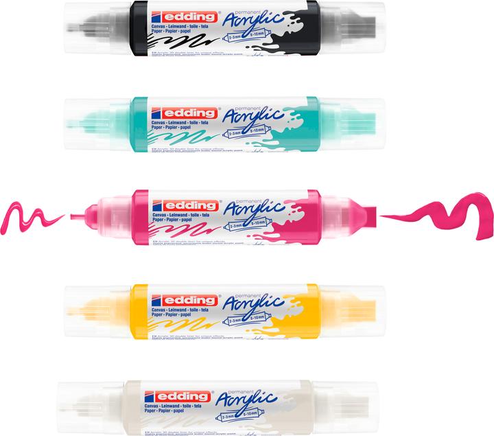 Immagine prodotto Edding 5400 Doppia fodera (Multicolore, 10 mm, 5 x)