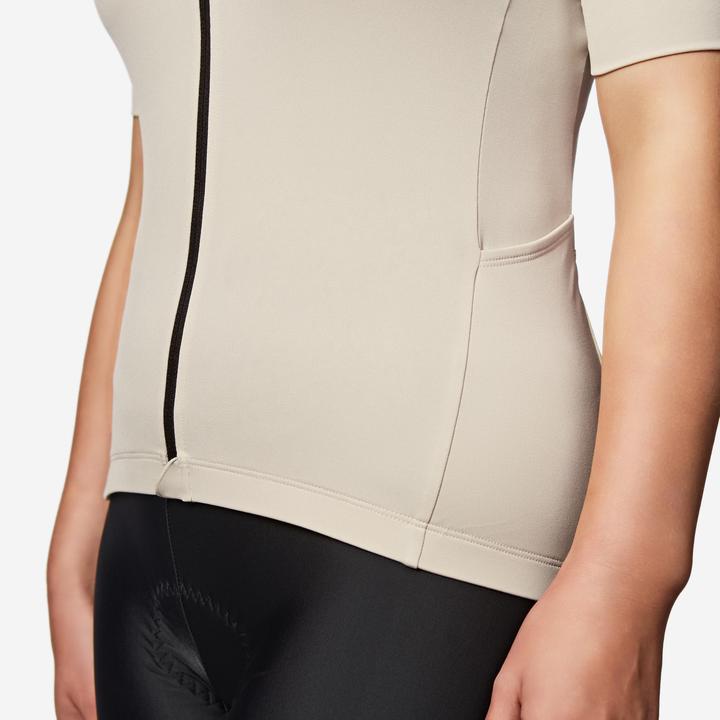 Actual product image Van rysel Women's Regular Short-Sleeved Summer Road Cycling Jersey - Beige (S)