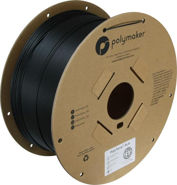 Polymaker PolyTerra PLA (PLA, 1.75 mm, 3000 g, Noir)