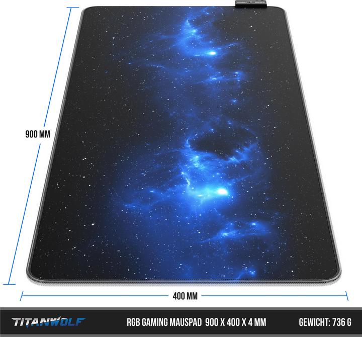 Image du produit Titanwolf RGB Gaming Mauspad (XXL)