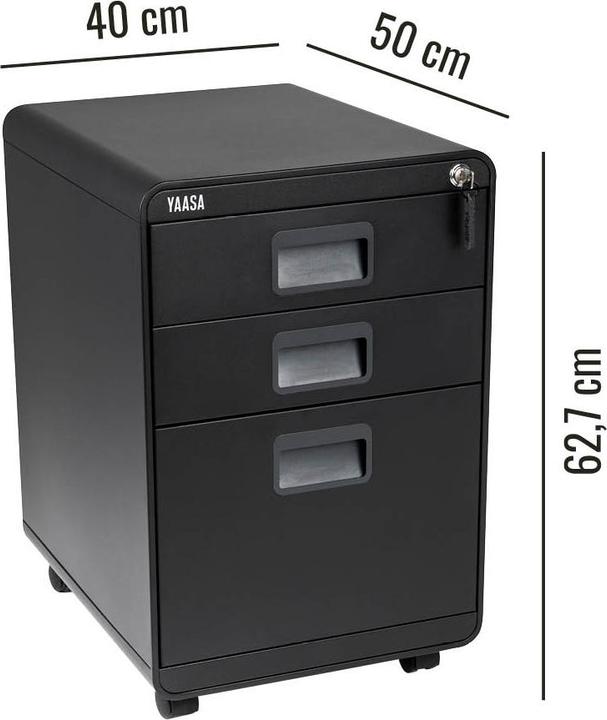 Actual product image Yaasa File Cabinet - Black