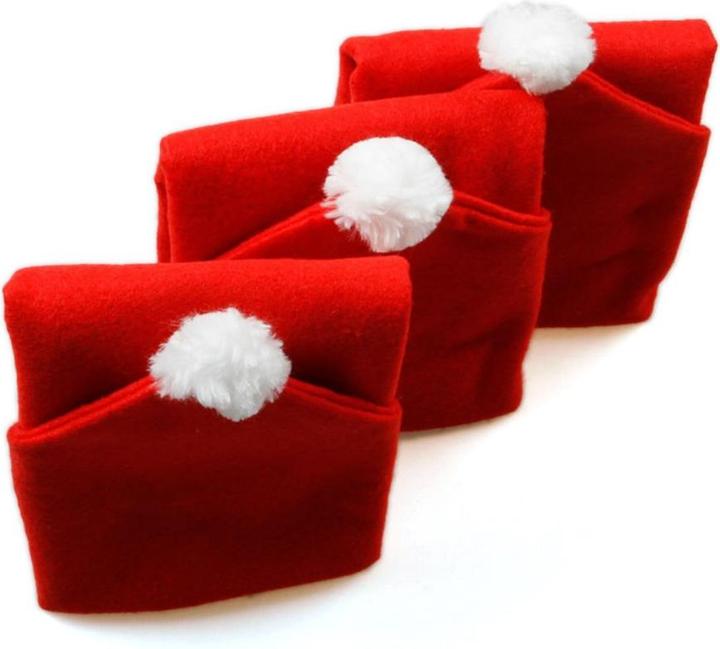 Image du produit Ueli Express Housses de chaises de Noël 3 en 1 au design de chapeau de Père Noël
