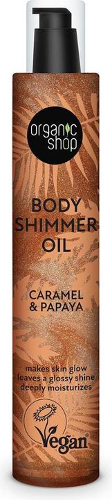 Produktbild Organic Shop Body Shimmer Oil Caramel & Papaya 100ml (Körperöl, 100 ml)
