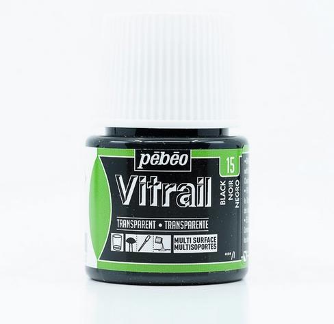 Productafbeelding Pebeo Vitrail Transparante Kleuren (Zwart, 45 ml)