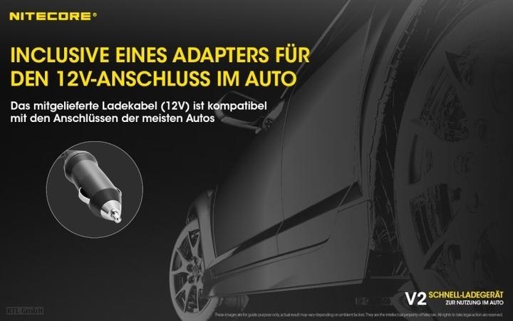 Actual product image Nitecore V2 - Kfz-Ladegerät