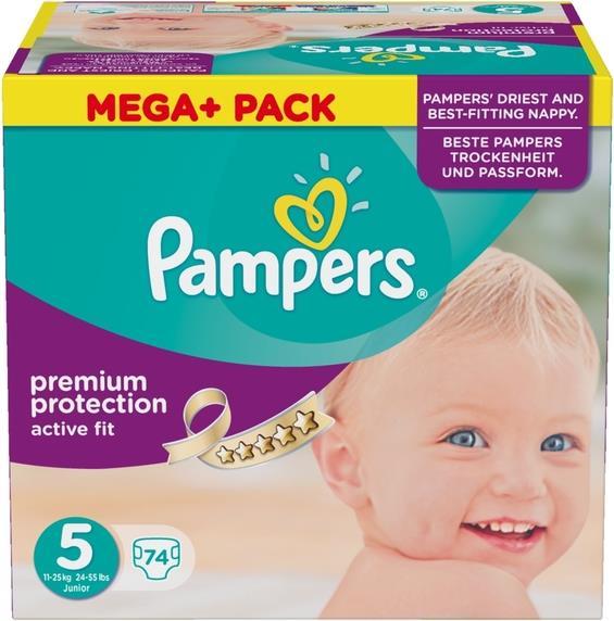 Produktbild Pampers Active Fit (Gr. 5, Halbmonatsbox, 74 Stück)