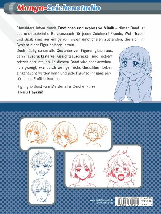 Produktbild Manga-Zeichenstudio: Emotionen und Mimik ausdrucksstark zeichnen (Deutsch, Hikaru Hayashi, 2017)