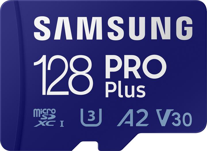 Samsung SD MicroSD Card SDXC PRO Plus Reader (128 GB, microSDXC, U3, UHS-I)