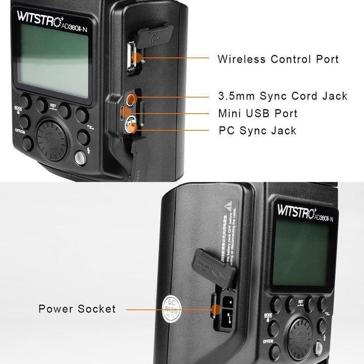 Image du produit Godox Wistro AD360II-N KIt avec PB960 Nikon (Flash à monter, Nikon)