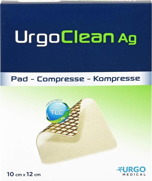 Produktbild Urgo UrgoClean Ag 10 cm x 12 cm Kompresse, 10 St. Kompressen