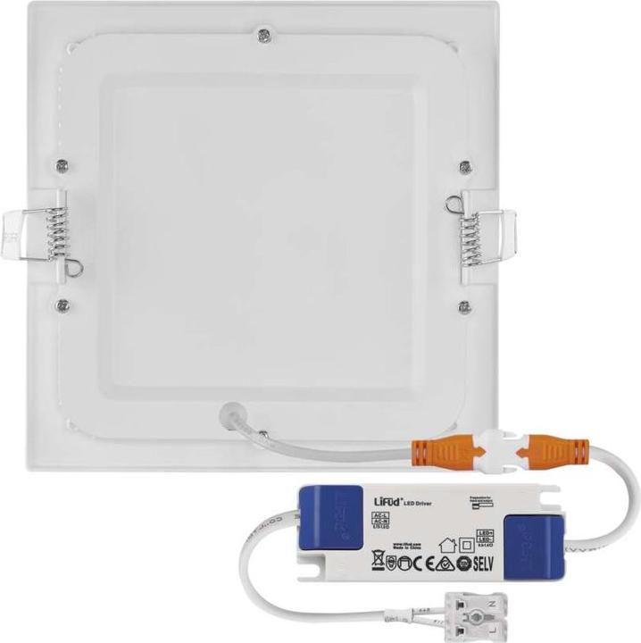 Produktbild Emos LED-Einbauleuchte NEXXO, quadratisch, weiss, 12,5W, warmweiss (1000 lm)