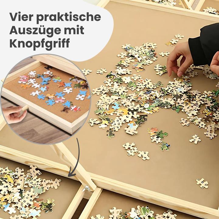 Actual product image Hermex Puzzle table with LED strip and pull-outs