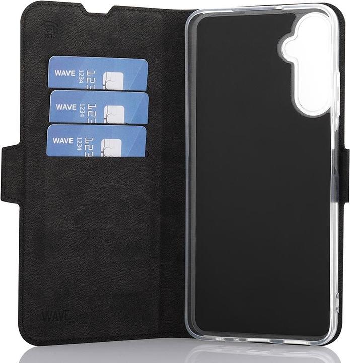 Produktbild Wave BookCase -suojakuori, Samsung Galaxy A05s, musta (Samsung Galaxy A05s)