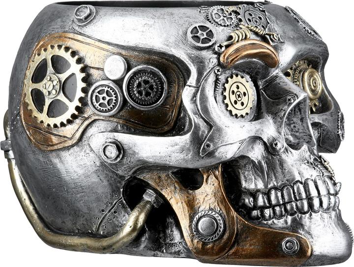 Actual product image Gilde Übertopf Totenschädel Steampunk Skull planter (17.50 cm)