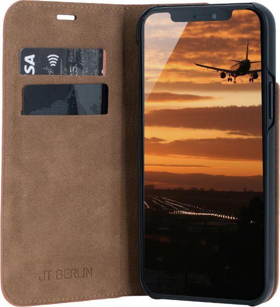 Produktbild JT Berlin iPhone 12 Pro Max - Tegel Flip Case cognac (Apple iPhone 12 Pro Max)