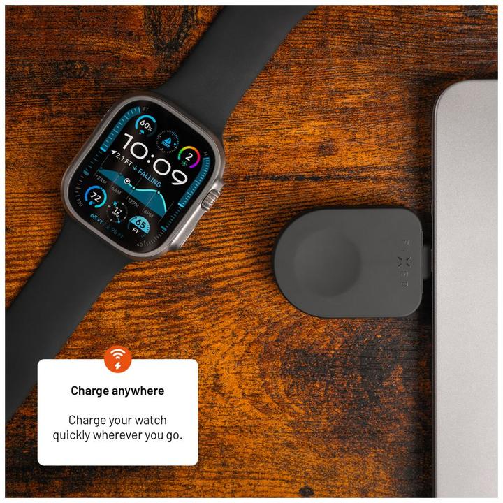 Image du produit Fixed Adaptateur de charge USB-C pour Apple Watch compatible avec Powerstation Uni, noir