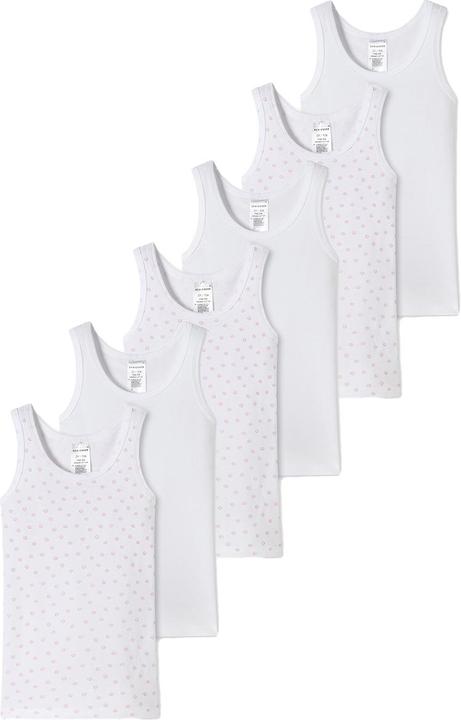 Image du produit Schiesser Pack de 6 maillots de corps Kids Girls à fines côtes en coton organique (116)