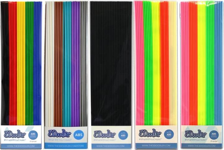 Actual product image 3Doodler ABS Filaments (ABS, 3 mm, 60 g, Multicoloured)