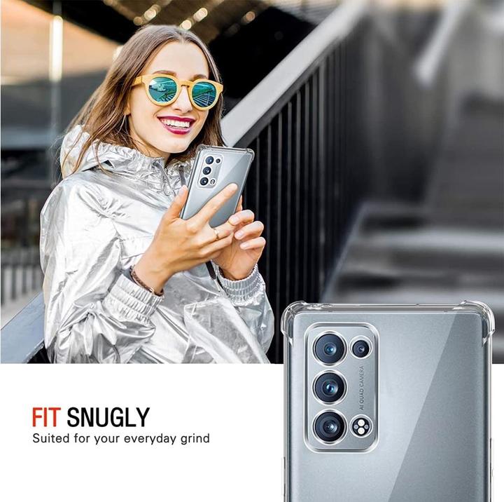 Actual product image Screenguard Oppo Reno6 Pro 5G Case Crystal Soft Airbag Bumper (Oppo Reno 6 Pro 5G)