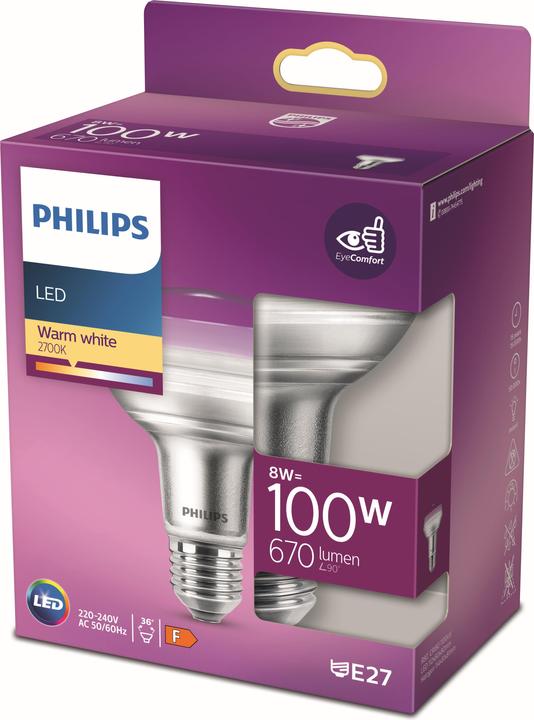 Actual product image Philips Reflector (E27, 8 W, 670 lm, 1 x, F)