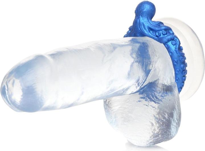 Productafbeelding Frisky Octo-ring van Poseidon - Silicone penisring - Blauw (4 cm)