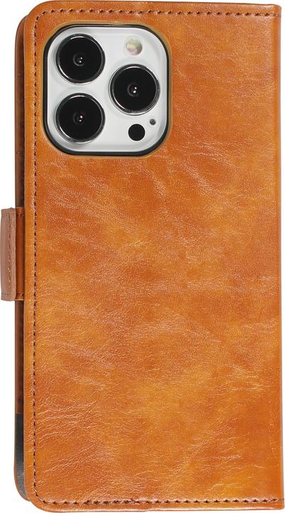 Produktbild PhoneLook Leder Tasche Flip Wallet mit Akzentstreifen & Kartenhalter (Apple iPhone 13 Pro Max)