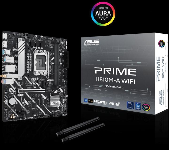 Produktbild ASUS PRIME H810M-A WIFI (LGA 1851, Intel H810, uATX)
